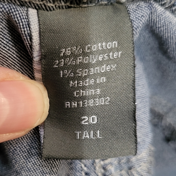 Avenue High Waisted Pull On Tapered Skinny Jeans Sz 20 Tall - Picture 7 of 7